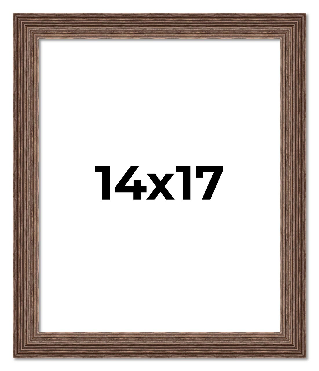14x17 Wide Barnwood Picture Frame with UV-Resistant Acrylic & Acid Free Backing, Available in 6 Paint Finishes - Grey, Brown, White, and Black